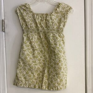 Tea Collection Green and White Floral Tank Top